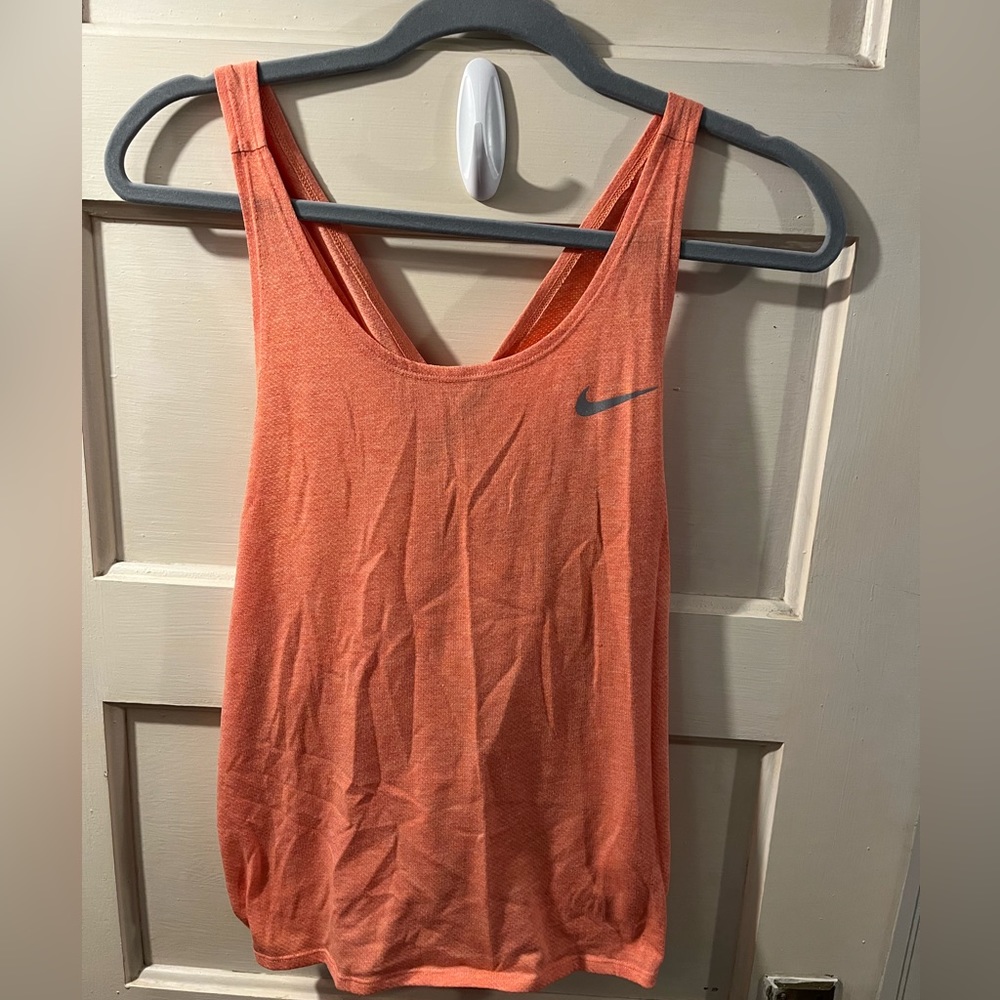 Nike Peach Back Tie Womens Running Tank